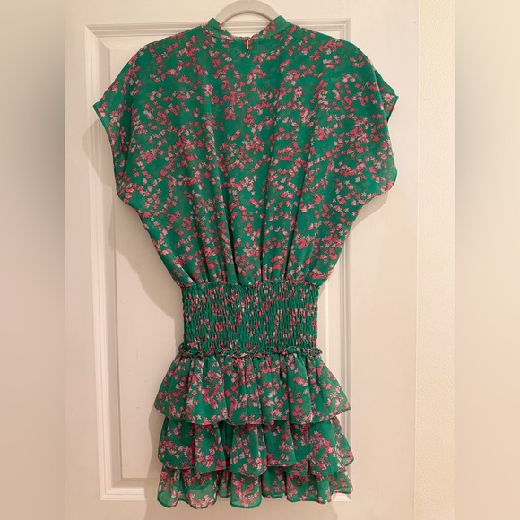 MISA LOS ANGELES ELOISA DRESS PINK MINI BLOOMS - Picture 3 of 6